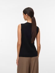 VERO MODA Black Knitted Sleeveless Button Through Vest - Image 3 of 5