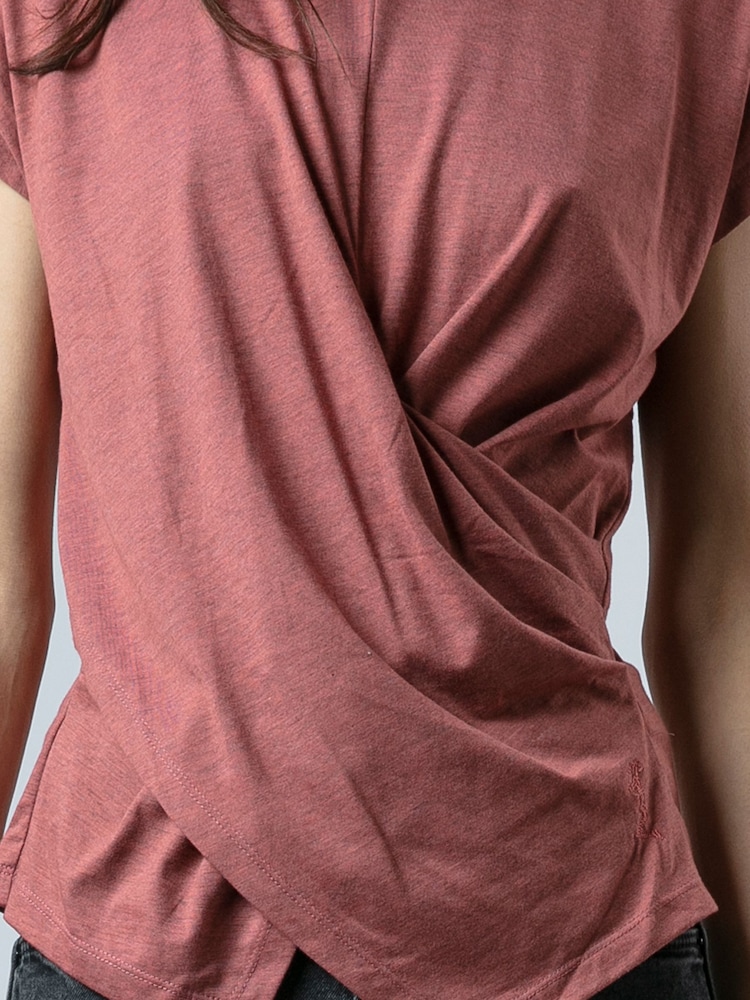 برتقالي - أخضر بخيوط شاحب ـ تيشِرت ضيّق بتصميم ملفوف شكلي Time من Religion - صورة 6 من 6 برتقالي - أخضر بخيوط شاحب ـ تيشِرت ضيّق بتصميم ملفوف شكلي Time من Religion - صورة 6 من 6