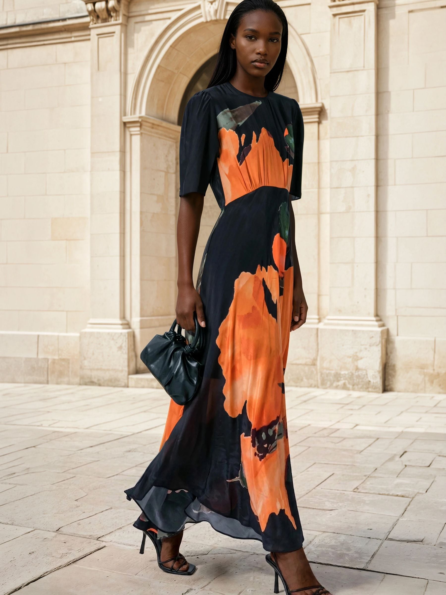 Buy Religion Orange Sienna Maxi Occasion Tea Dress With Cute