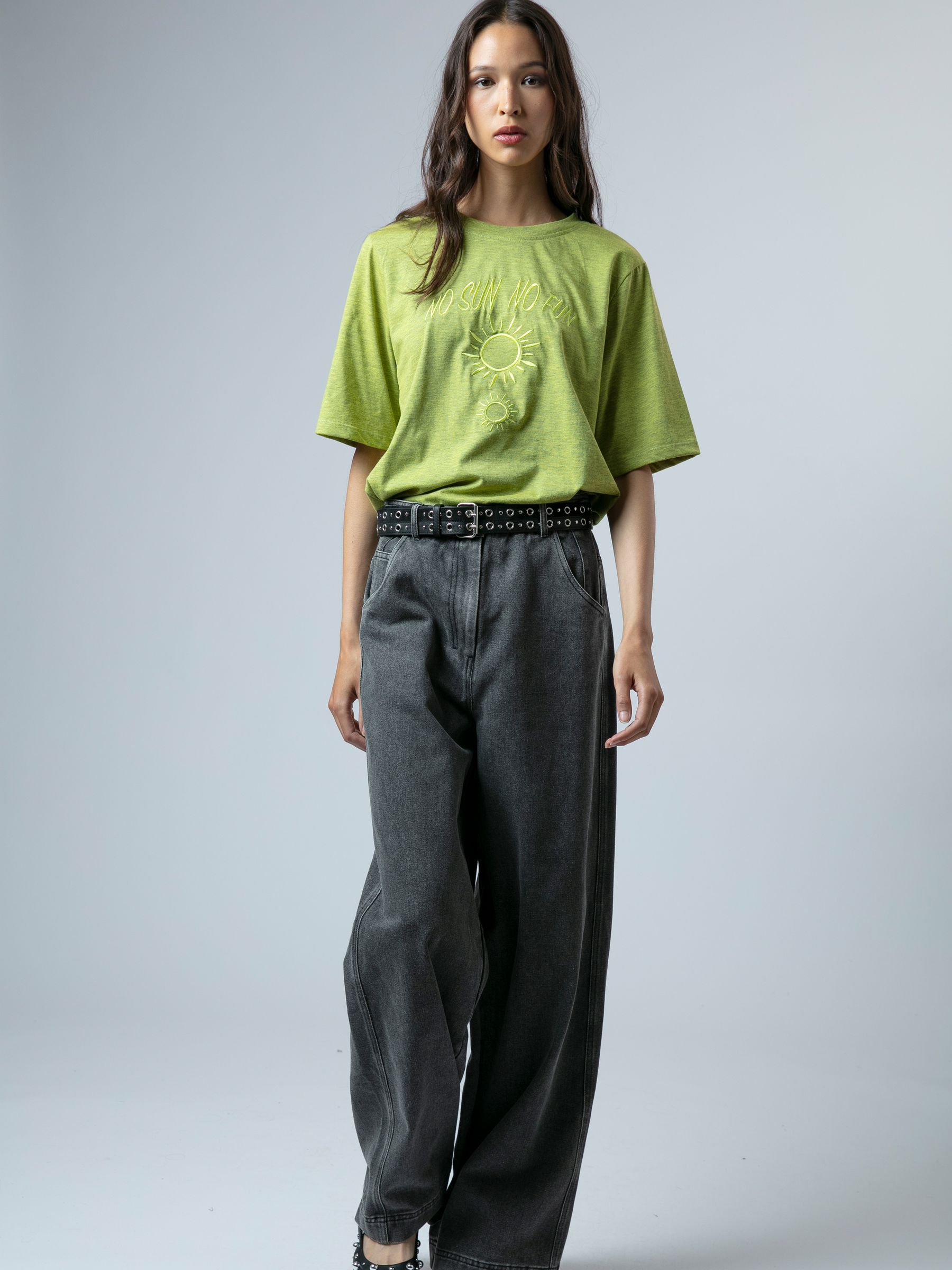 Buy Religion Lime Green Boxy T-Shirt In Overdyed Lime With No Sun