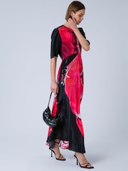 Religion Red Sienna Maxi Occasion Tea Dress With Cute Sleeves - Image 5 of 8