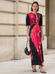 Religion Red Sienna Maxi Occasion Tea Dress With Cute Sleeves - Image 8 of 8