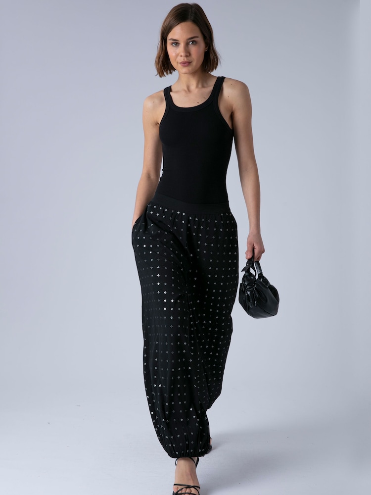 שחור - Religion Embellished Kara Balloon Trousers - תמונה 2 מתוך 7