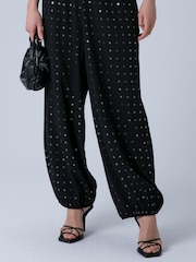 שחור - Religion Embellished Kara Balloon Trousers - תמונה 3 מתוך 7