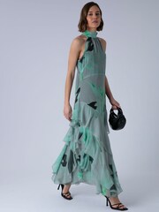 Religion Green Taylor Maxi Dress With Full Ruffle Skirt - Image 6 of 8
