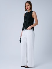 Religion Black Ellie Waistcoat Occasion Top In Intricate Lace - Image 4 of 7