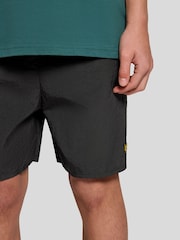 Lyle & Scott Black Plain Swim Shorts - Image 3 of 8