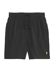 Lyle & Scott Black Plain Swim Shorts - Image 7 of 8