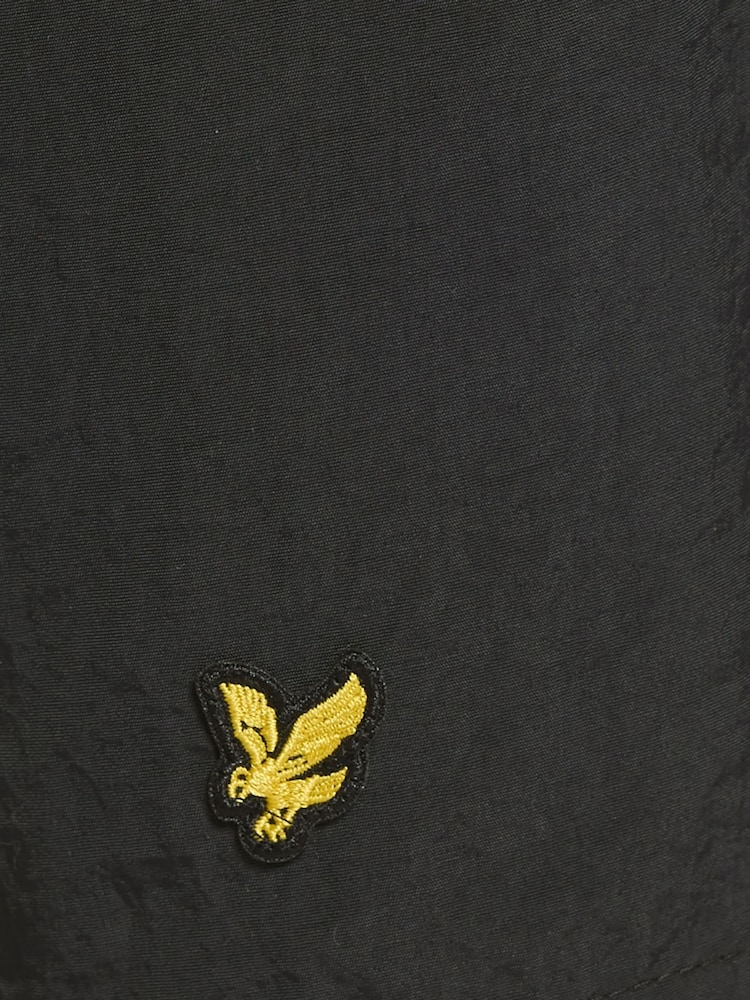 Lyle & Scott Black Plain Swim Shorts - Image 8 of 8