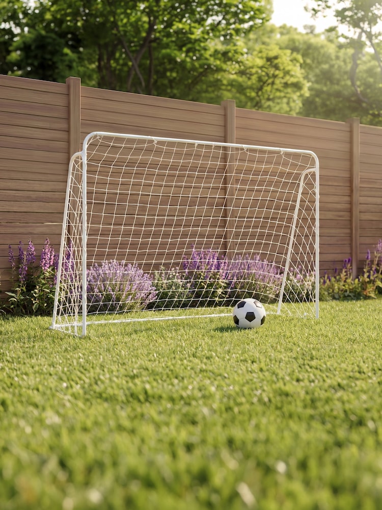 Charles Bentley White 7ft x 5ft Football Goal - Image 2 of 6