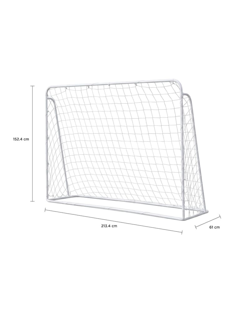 Charles Bentley White 7ft x 5ft Football Goal - Image 6 of 6
