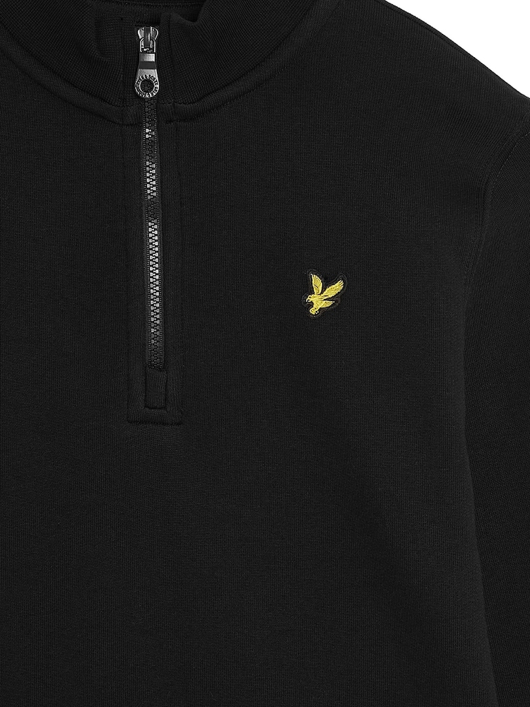 Lyle & Scott Black Quarter Zip Pullover Jumper - Image 6 of 6