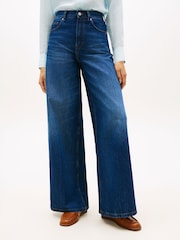 Tommy Hilfiger Blue 70s High Rise Wide Leg Jeans - Image 1 of 5