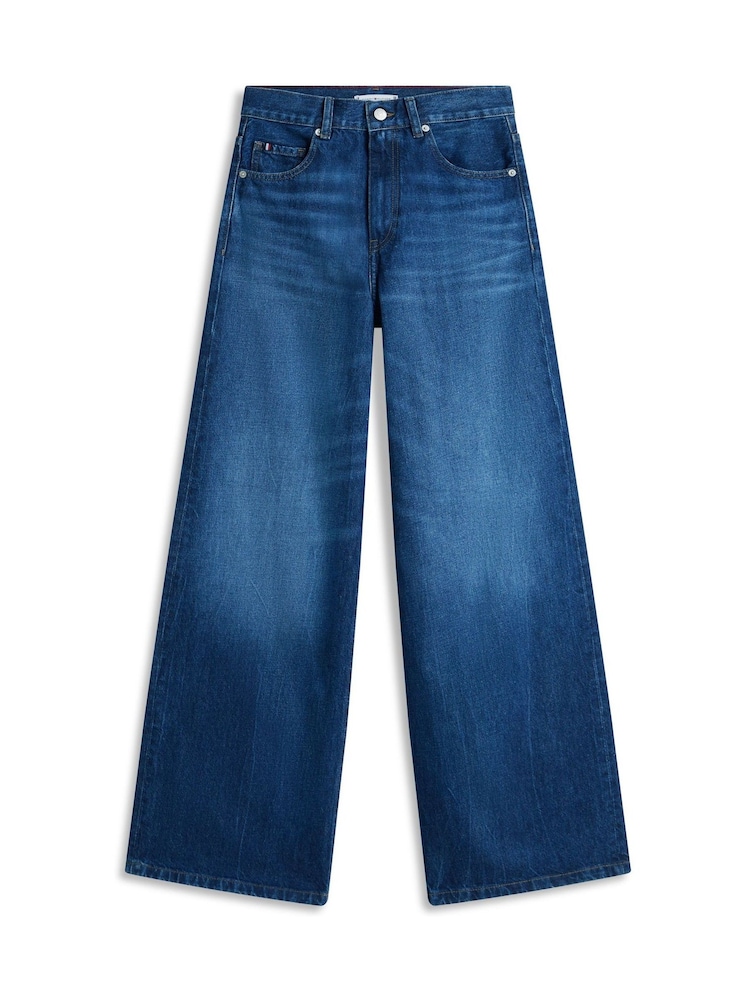Tommy Hilfiger Blue 70s High Rise Wide Leg Jeans - Image 5 of 5