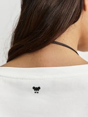 Weekend MaxMara White Multia Mid Sleeve T-shirt - Image 5 of 10