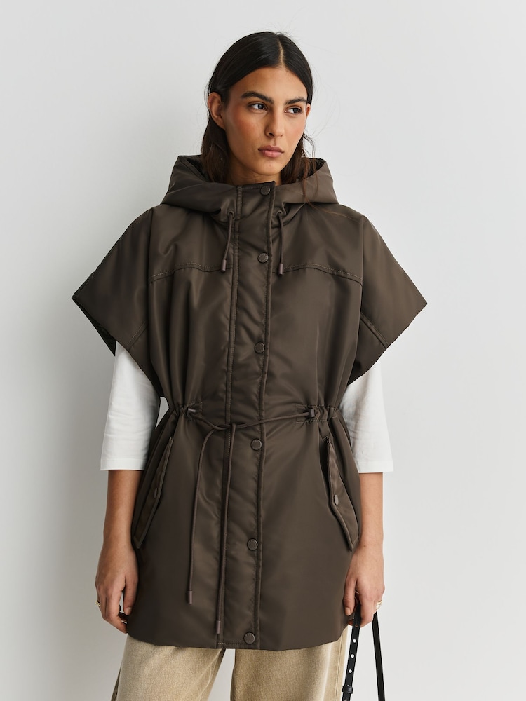 Weekend MaxMara Brown Origano Sleeveless Puffer Jacket - Image 1 of 5 Weekend MaxMara Brown Origano Sleeveless Puffer Jacket - Image 1 of 5