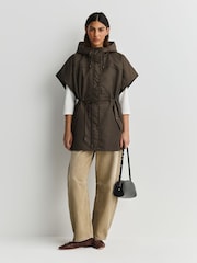 Weekend MaxMara Brown Origano Sleeveless Puffer Jacket - Image 3 of 5