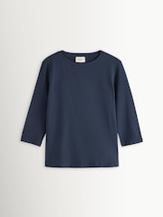 Weekend MaxMara Blue Multia Mid Sleeve T-shirt - Image 7 of 11