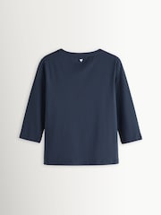 Weekend MaxMara Blue Multia Mid Sleeve T-shirt - Image 8 of 11