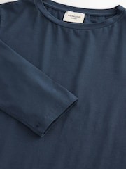 Weekend MaxMara Blue Multia Mid Sleeve T-shirt - Image 9 of 11