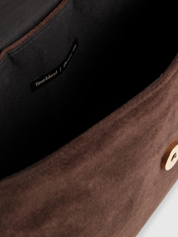 River Island Faux Suede Bar Front Clutch Bag - Bild 6 von 6