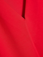 River Island Red Short Sleeve Premium Stripe V-Neck Blouse - Image 6 of 6