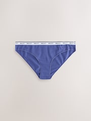 Blue Ditsy Brazilian Cotton Logo Knickers 4 Pack - Image 6 of 10