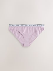 Blue Ditsy Brazilian Cotton Logo Knickers 4 Pack - Image 8 of 10