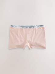 Black/White/Pastel Rose Nude Boyshort Cotton Logo Knickers 7 Pack - Image 2 of 6