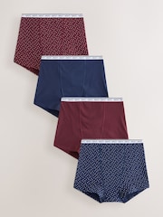Black/Berry Spot - Matibay na Daloy na Cotton Period na Pantalon 4 Pakete - Larawan 1 ng 10