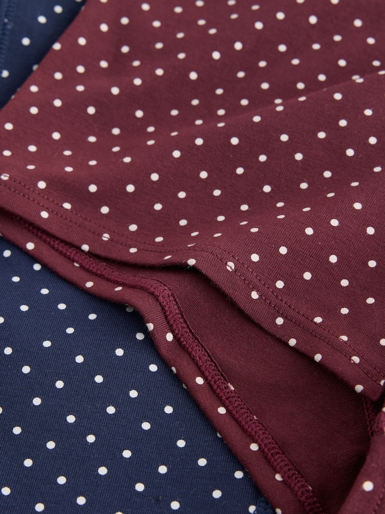 Black/Berry Spot - Matibay na Daloy na Cotton Period na Pantalon 4 Pakete - Larawan 10 ng 10