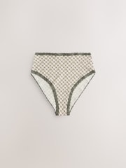 Christmas Check High Waist High Leg Cotton and Lace Knickers 4 Pack - Image 4 of 7
