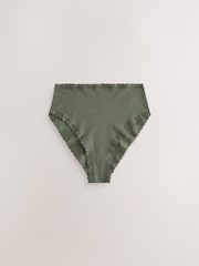 Christmas Check High Waist High Leg Cotton and Lace Knickers 4 Pack - Image 5 of 7