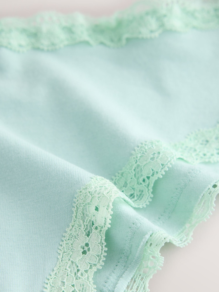 Viola/verde - Cotone e Pizzo Slip 7 Confezione - Immagine 10 di 10 Viola/verde - Cotone e Pizzo Slip 7 Confezione - Immagine 10 di 10