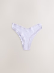 Viola/verde - Cotone e Pizzo Slip 7 Confezione - Immagine 3 di 10