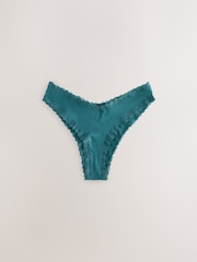 Viola/verde - Cotone e Pizzo Slip 7 Confezione - Immagine 4 di 10