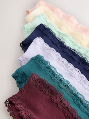 Viola/verde - Cotone e Pizzo Slip 7 Confezione - Immagine 9 di 10