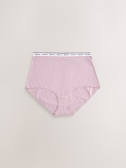 Blue Ditsy Full Brief Cotton Logo Knickers 4 Pack - Image 8 of 10