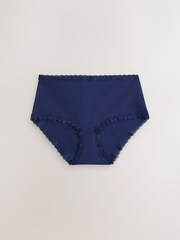 Purple/Green Midi Cotton and Lace Knickers 7 Pack - Image 12 of 14