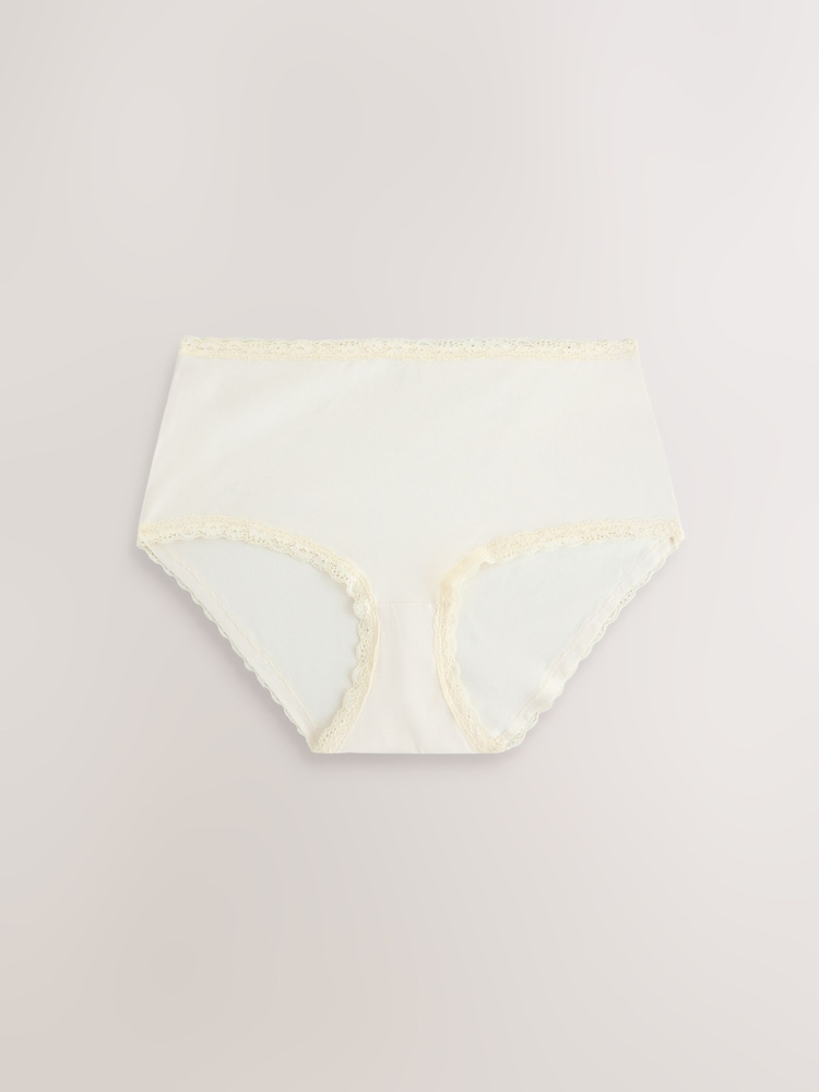 Lilla/Grønn - Knickers i bomull og blonder 7 Pakke - Bilde 2 av 10