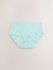 Lilla/Grønn - Knickers i bomull og blonder 7 Pakke - Bilde 4 av 10
