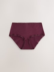 Lilla/Grønn - Knickers i bomull og blonder 7 Pakke - Bilde 5 av 10