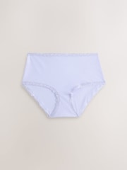 Lilla/Grønn - Knickers i bomull og blonder 7 Pakke - Bilde 6 av 10