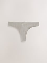 Spot & Check Thong Cotton Rich Knickers 7 Pack - Image 3 of 10