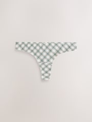 Spot & Check Thong Cotton Rich Knickers 7 Pack - Image 7 of 10