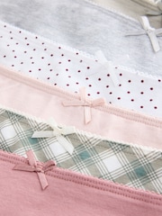 Spot & Check Thong Cotton Rich Knickers 7 Pack - Image 9 of 10
