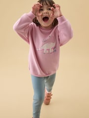 MORI Pink Dinosaur Supersoft Oversized Sweatshirt - Image 3 of 5