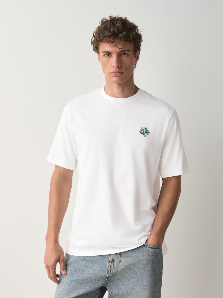 White Keith Haring Relaxed Fit Artist T-Shirt - Image 1 of 7 White Keith Haring Relaxed Fit Artist T-Shirt - Image 1 of 7