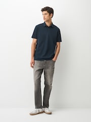 Navy Regular Fit Motionflex Short Sleeve Polo Shirt - Image 2 of 7