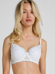 Hunkemöller White Peonie Padded Underwired Bra - Image 1 of 5